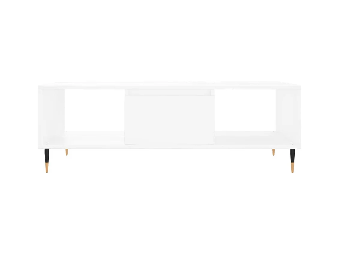 Table basse blanc 104x60x35 cm bois d'ingénierie