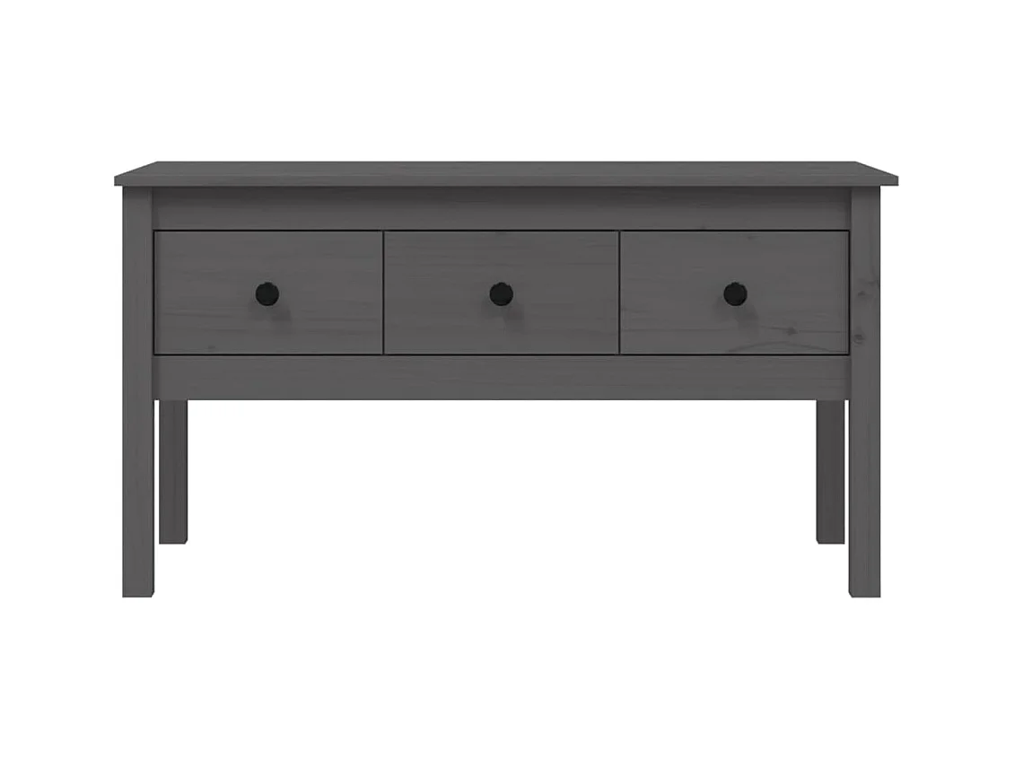 Table basse Gris 102x49x55 cm Bois massif de pin