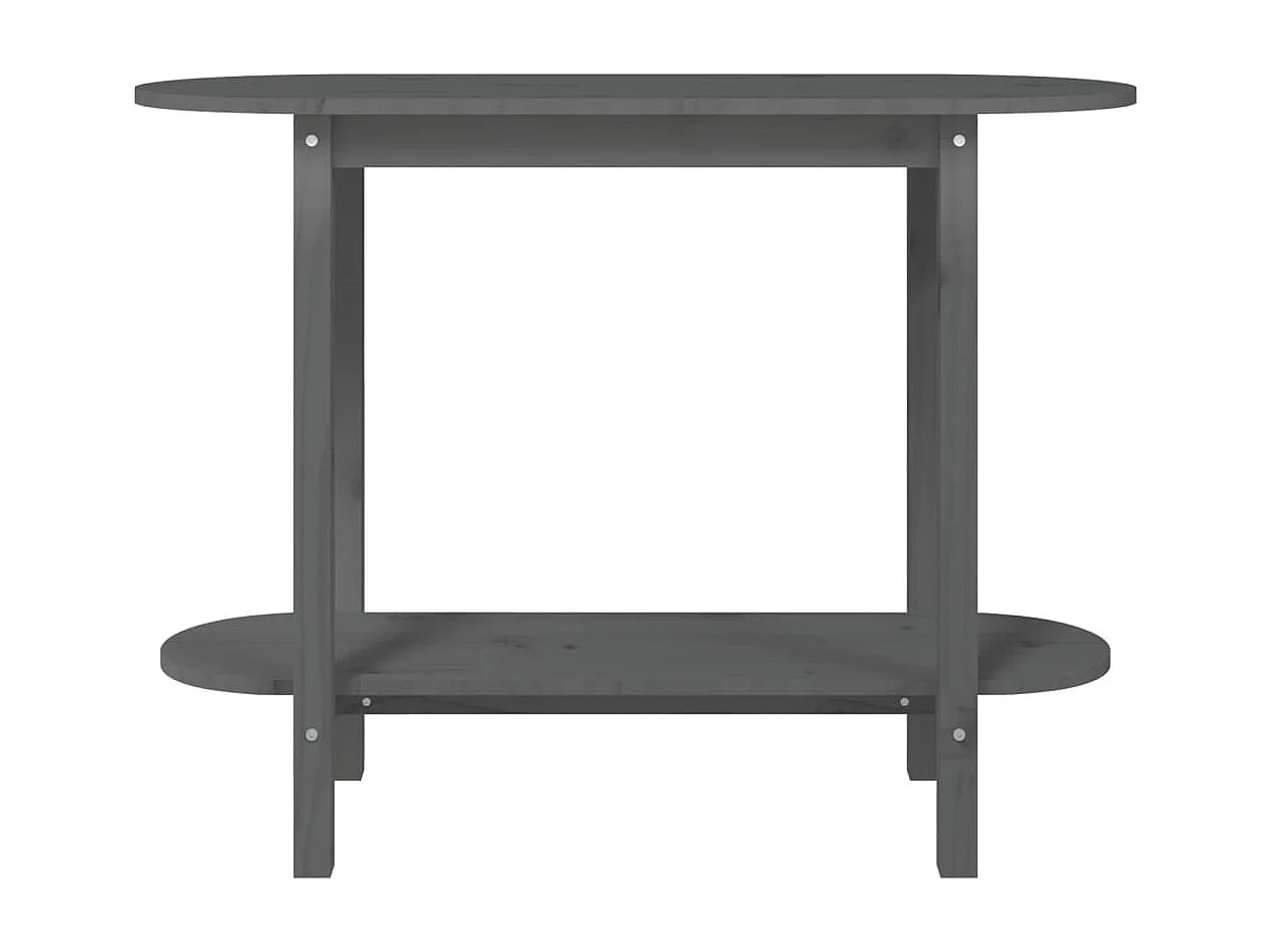 Tavolo consolle Grigio 110x40x80 cm Legno massello di pino