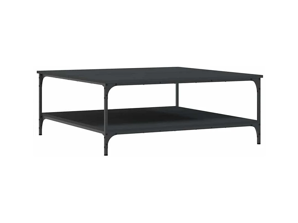 Table basse noir 100x100x40 cm bois d'ingénierie