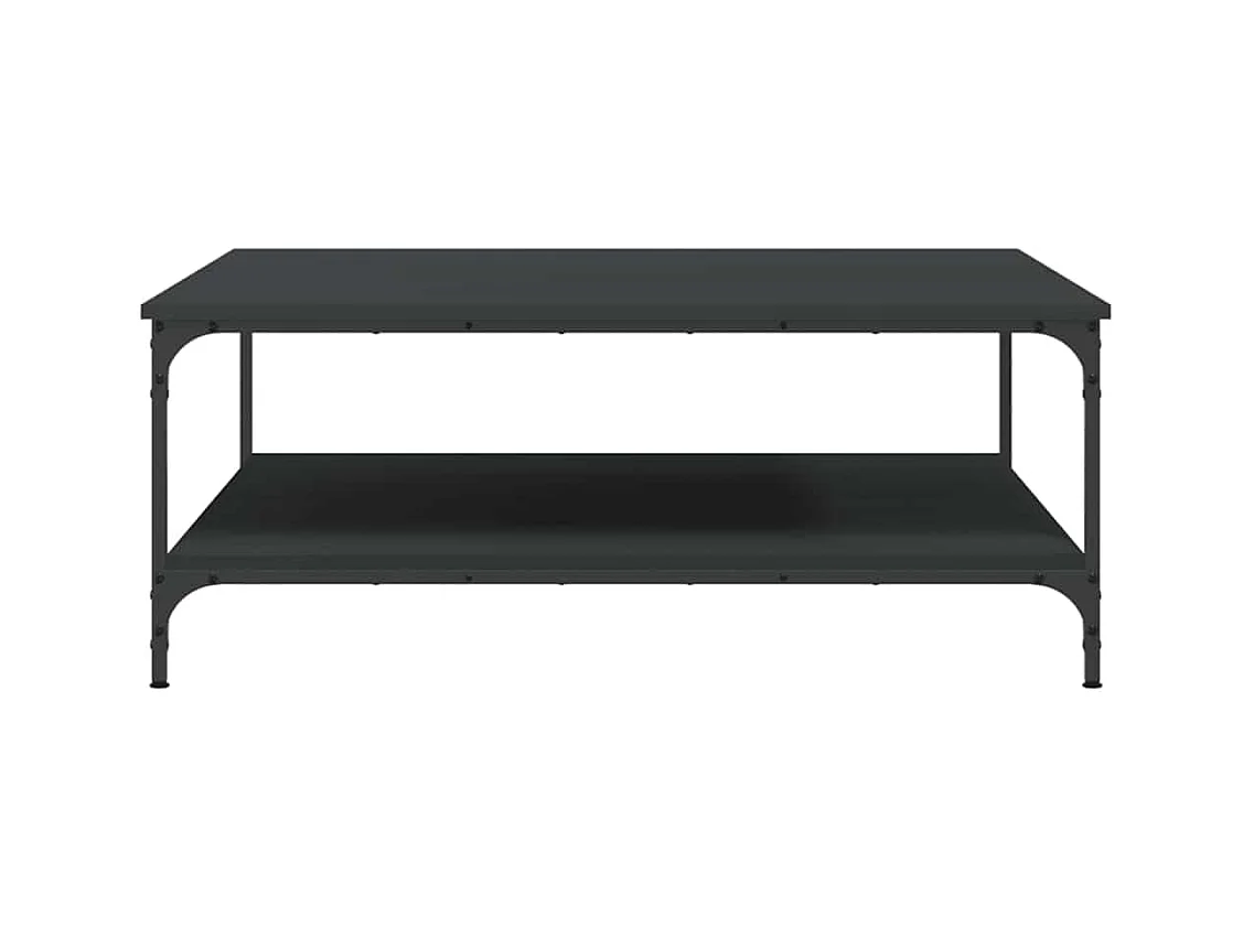 Table basse noir 100x100x40 cm bois d'ingénierie