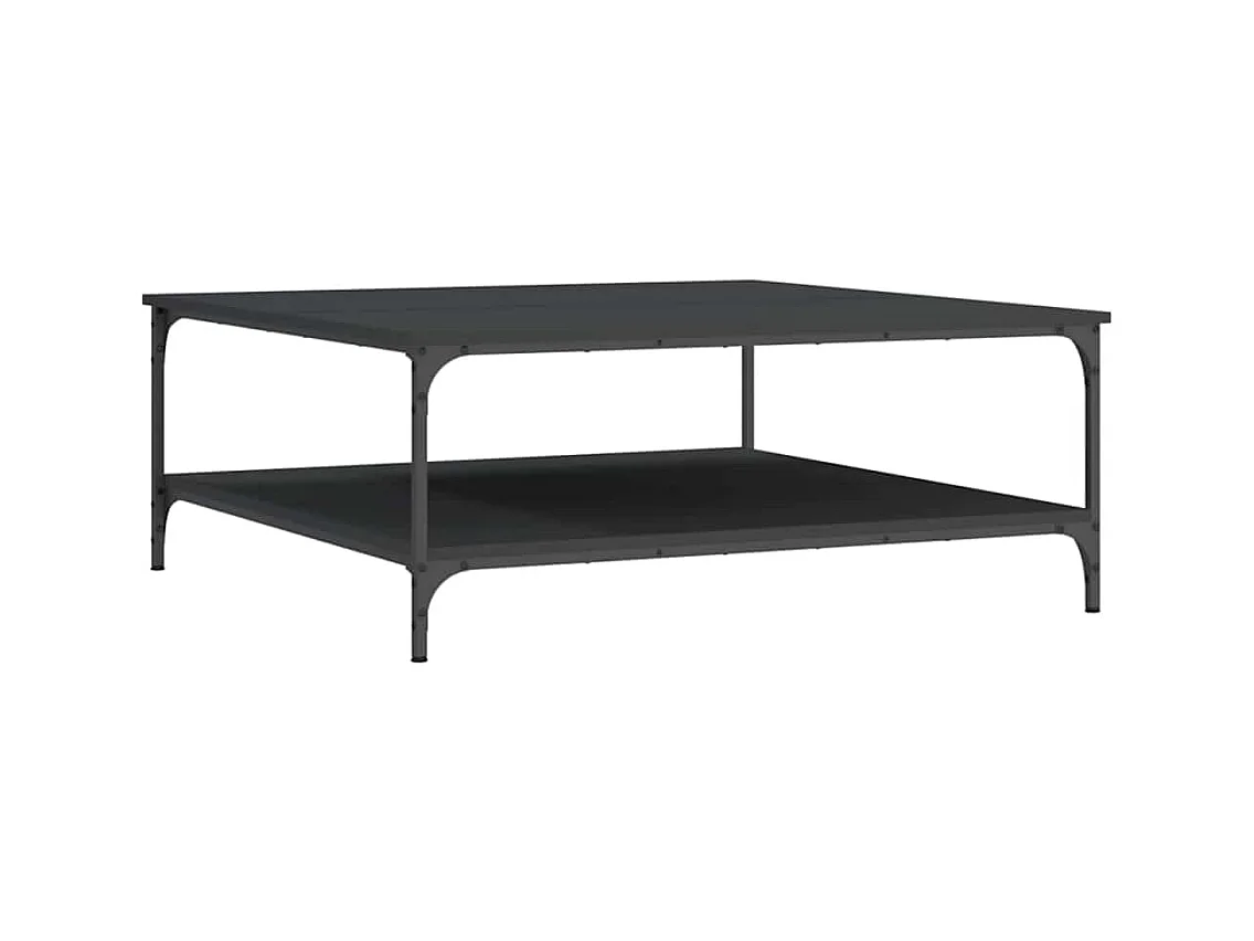 Table basse noir 100x100x40 cm bois d'ingénierie