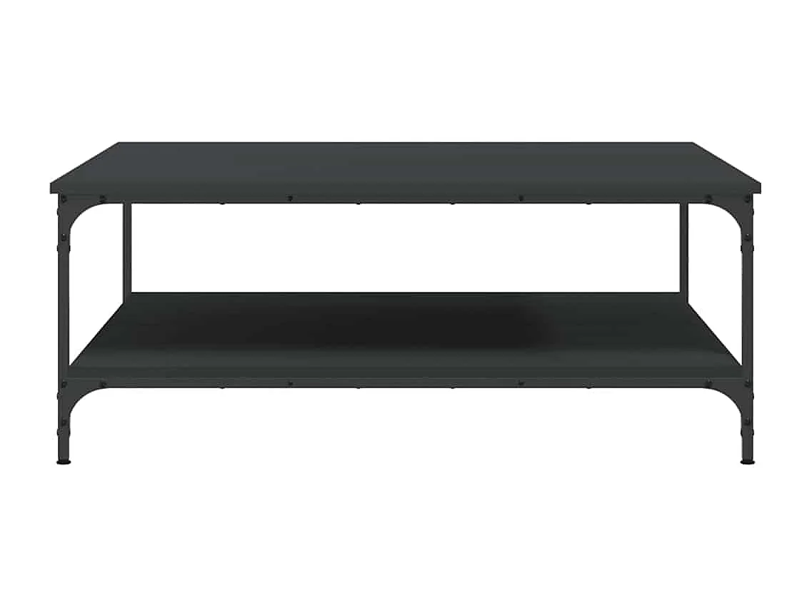 Table basse noir 100x100x40 cm bois d'ingénierie