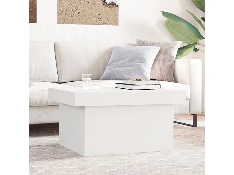 Weißer Couchtisch 100x55x40 cm Holzwerkstoff