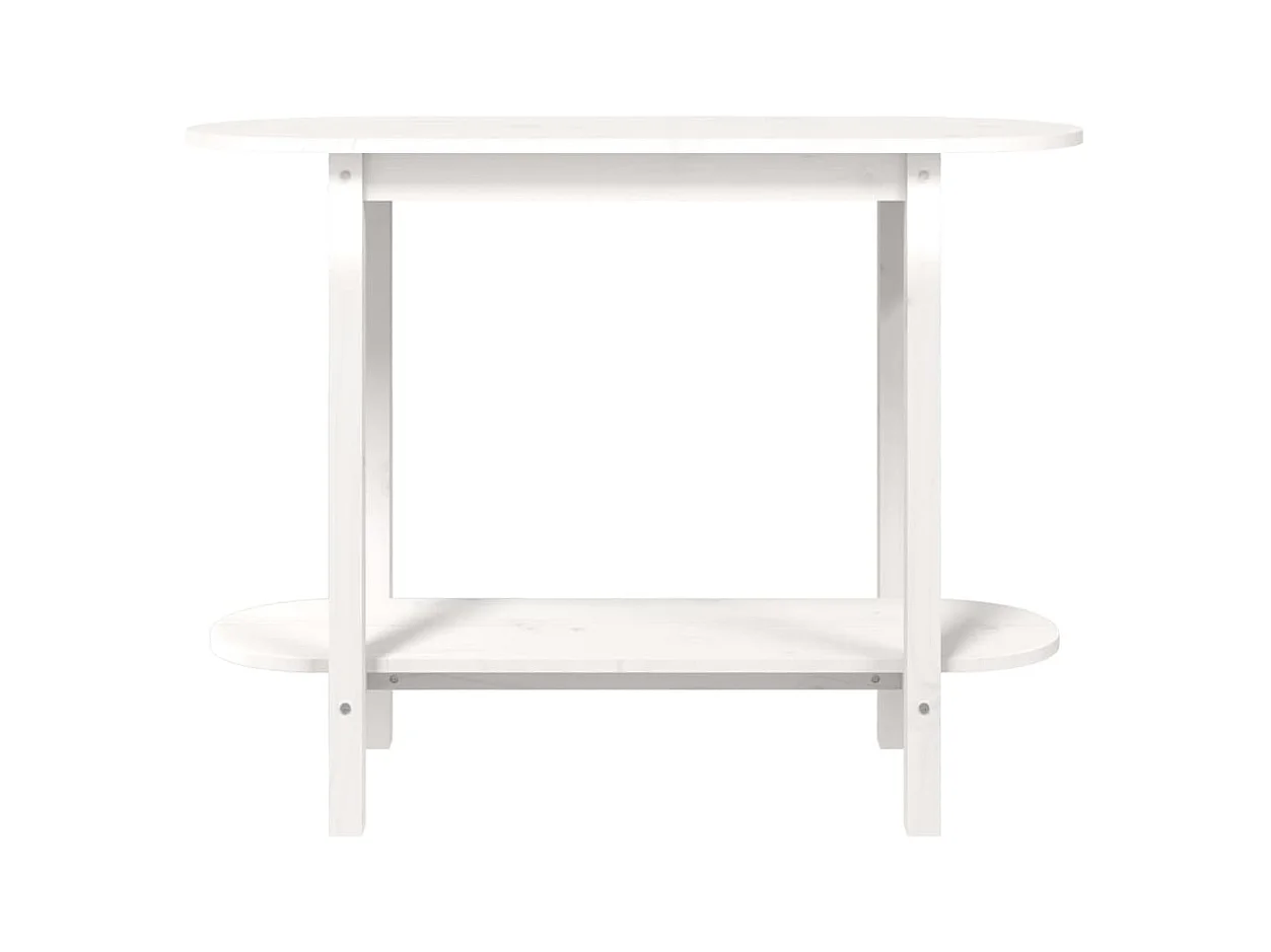 Table console Blanc 110x40x80 cm Bois massif de pin