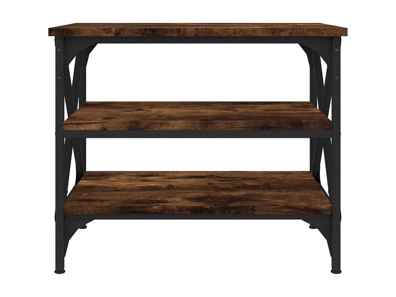 Mesa auxiliar de roble ahumado 55x38x45 cm Madera de ingeniería