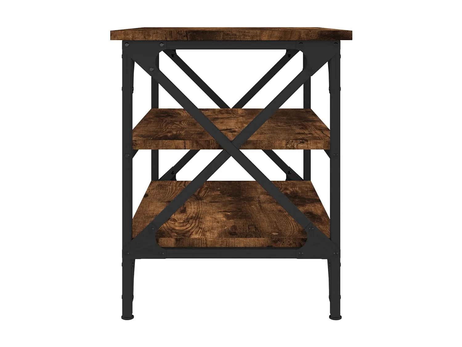 Mesa auxiliar de roble ahumado 55x38x45 cm Madera de ingeniería