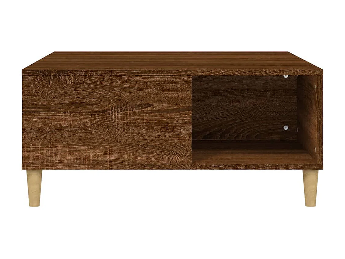 Salontafel bruin eiken 80x80x36,5 cm bewerkt hout