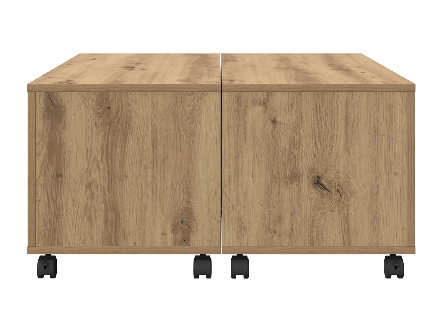 Handgemaakte eikenhouten salontafel 75 x 75 x 38 cm Technisch hout