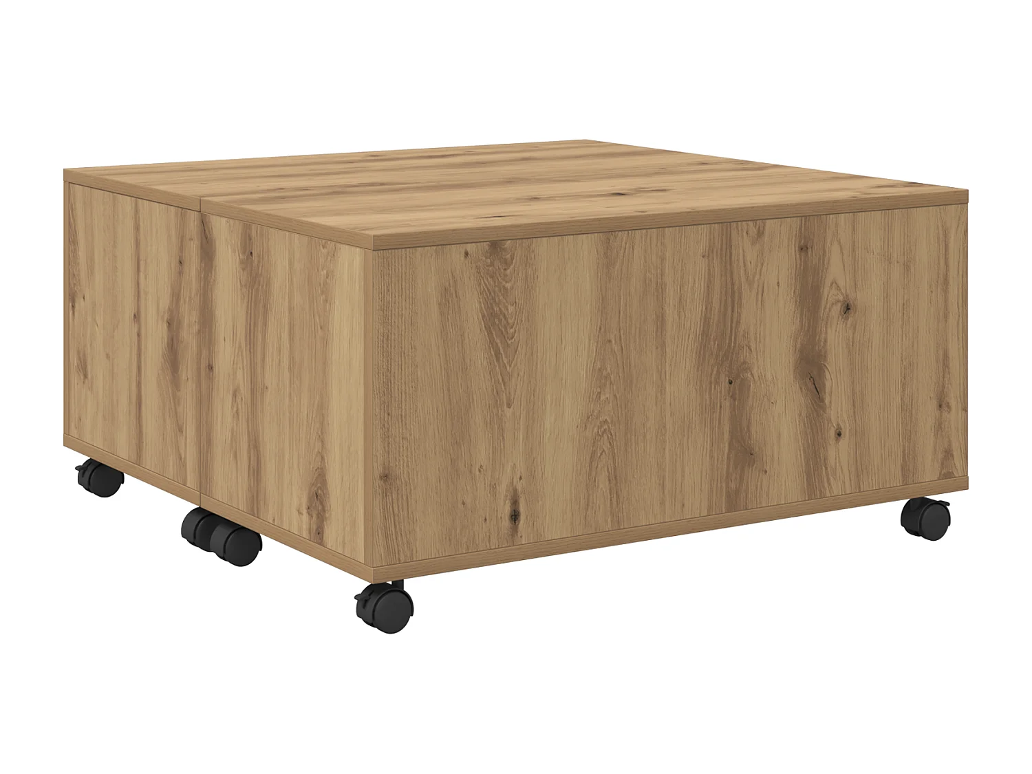 Handgemaakte eikenhouten salontafel 75 x 75 x 38 cm Technisch hout