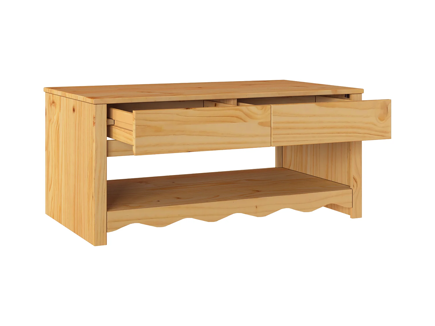 Table basse "DRAMMEN" 99x55x45 cm en bois massif de pin