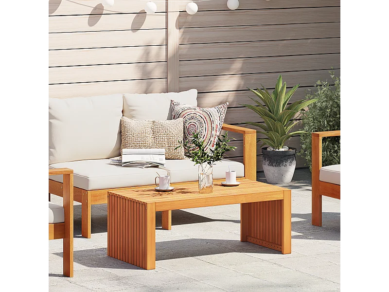 Table Basse de Jardin 90x45x35 cm Bois Massif Acacia