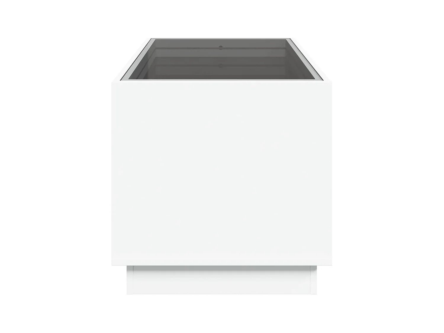 Table basse avec LED infini blanc 70x50x50 cm