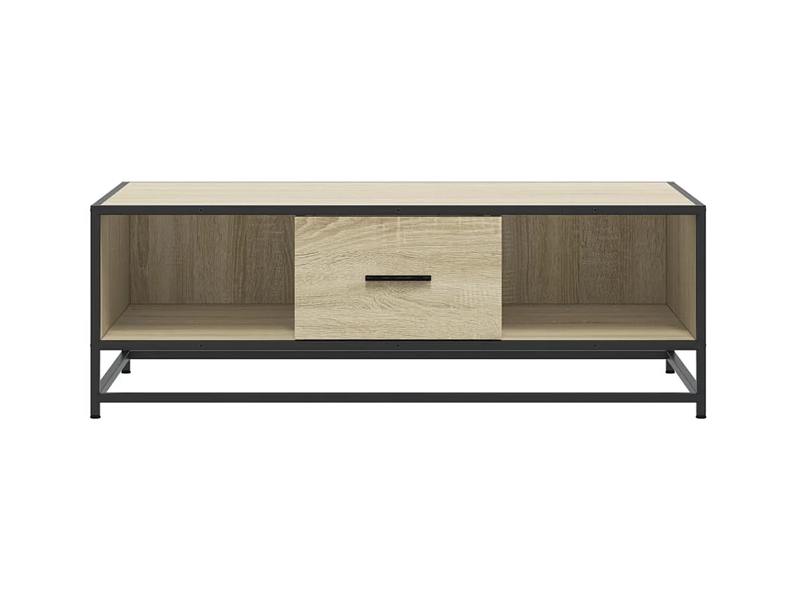 Table basse chêne sonoma 100x57x35cm bois d'ingénierie et métal