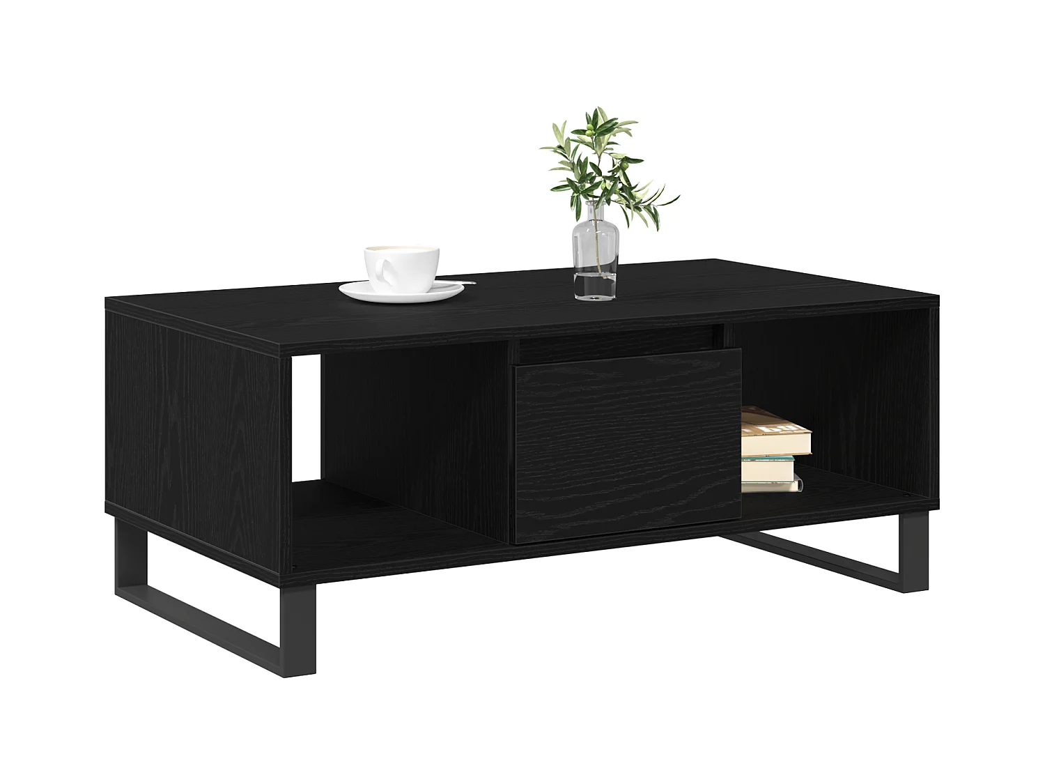 Table basse Chêne noir 90x50x36,5 cm Bois reconstitué