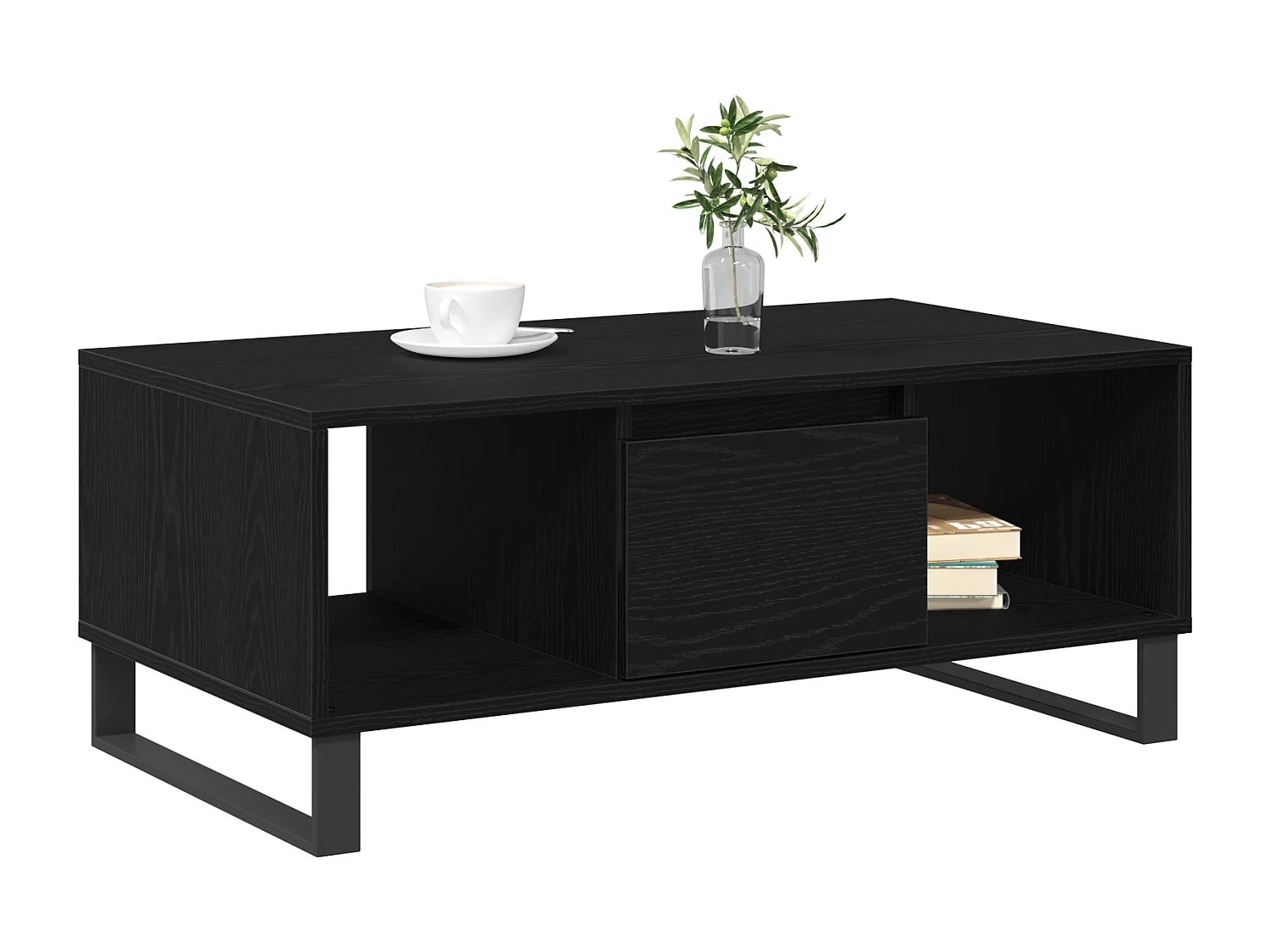 Table basse Chêne noir 90x50x36,5 cm Bois reconstitué