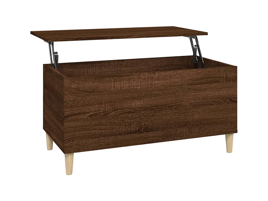 Table basse Chêne marron 90x44,5x45 cm Bois d'ingénierie