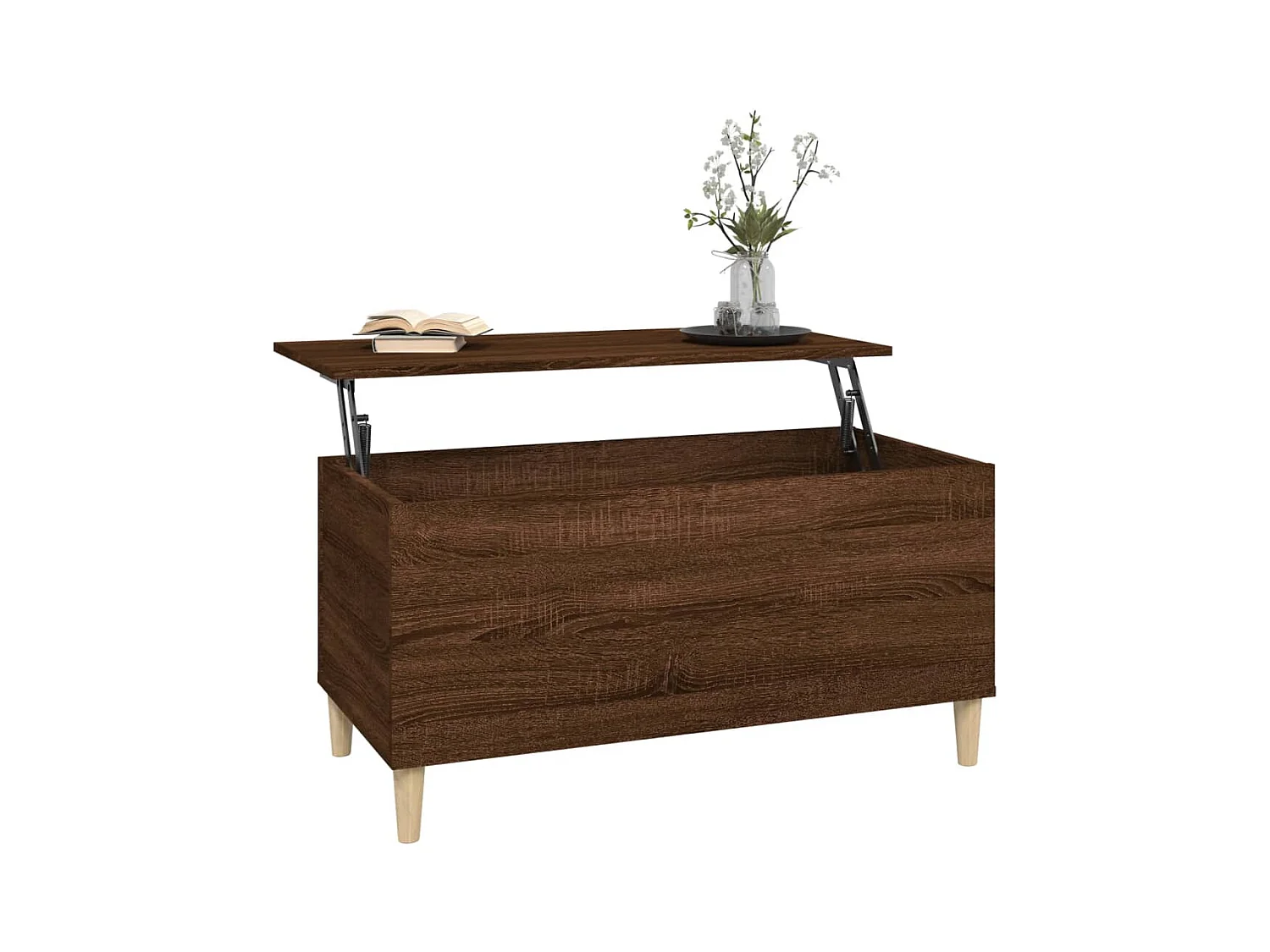 Table basse Chêne marron 90x44,5x45 cm Bois d'ingénierie