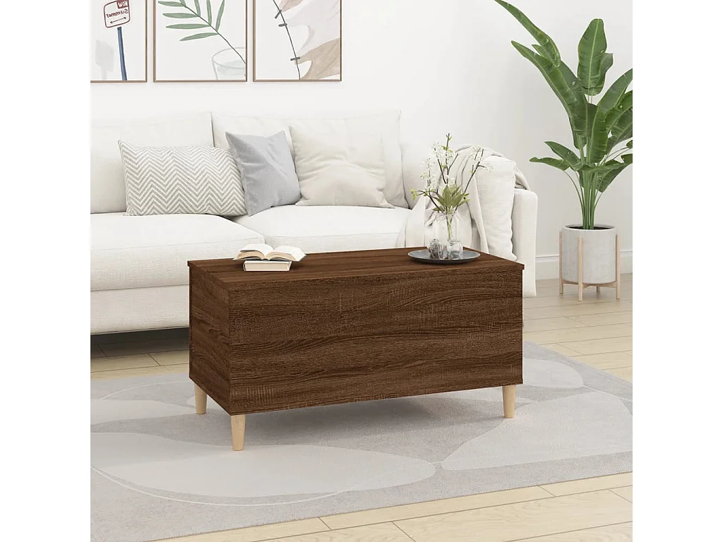 Table basse Chêne marron 90x44,5x45 cm Bois d'ingénierie