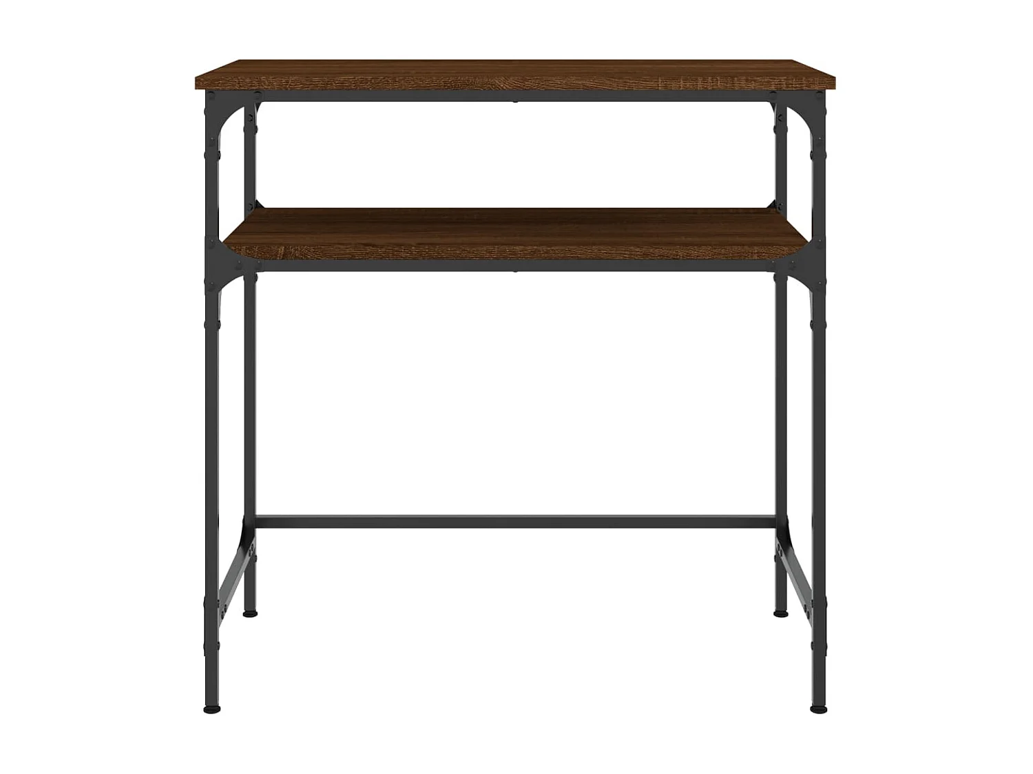 Table console chêne marron 75x35,5x75 cm bois d'ingénierie