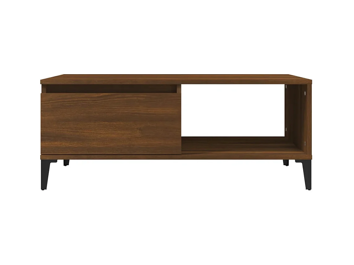 Table basse Chêne marron 90x50x36,5 cm Bois d'ingénierie