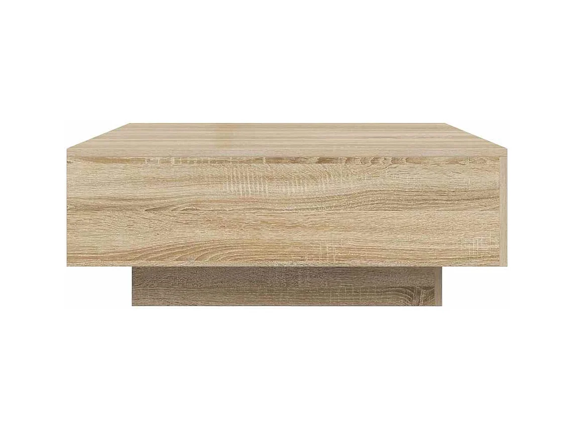Mesa de centro de roble Sonoma 80x80x31 cm madera de ingeniería