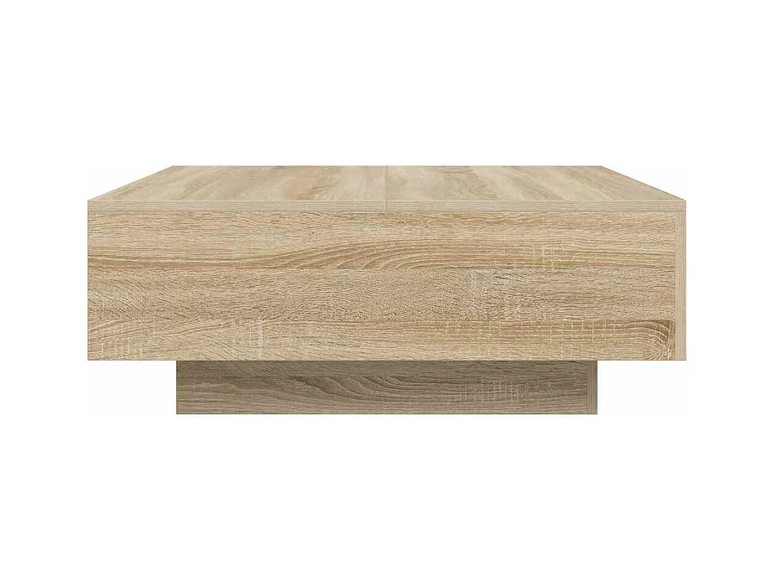 Mesa de centro de roble Sonoma 80x80x31 cm madera de ingeniería