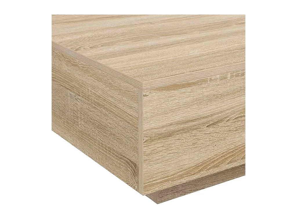 Mesa de centro de roble Sonoma 80x80x31 cm madera de ingeniería