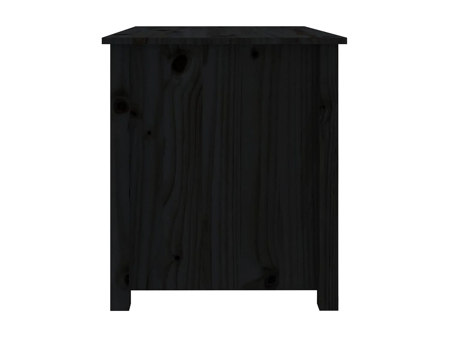Table basse Noir 71x49x55 cm Bois massif de pin