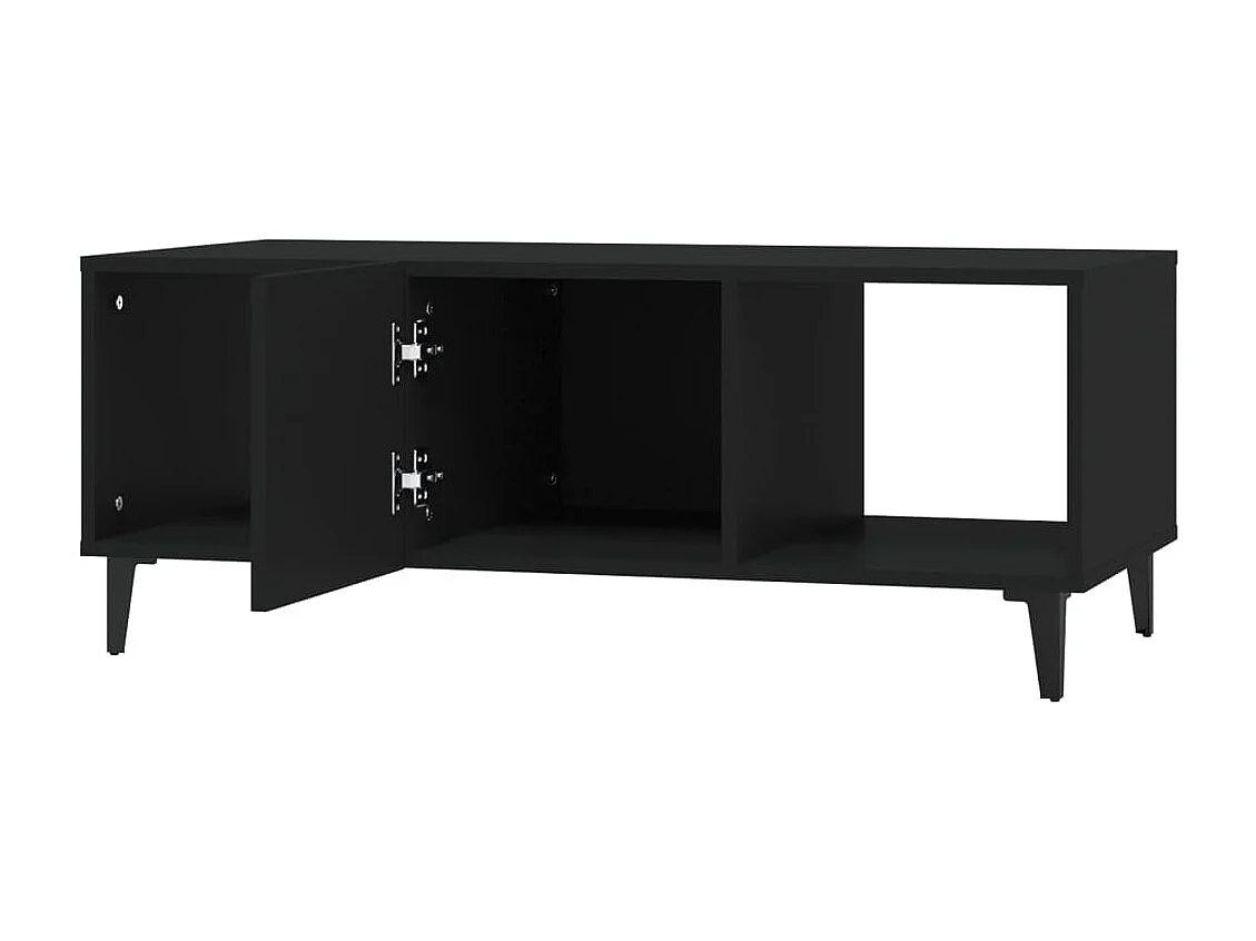 Table basse Noir 102x50x40 cm Bois d'ingénierie