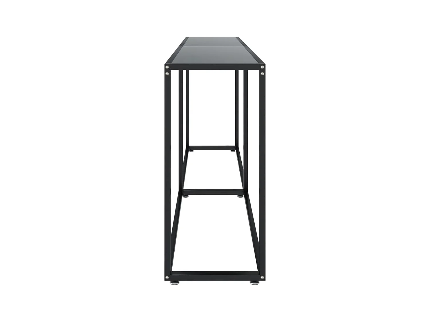 Table console Noir 200x35x75,5 cm Verre trempé