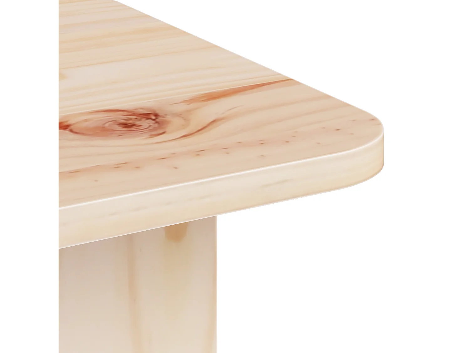 Mesa de centro natural 80 x 39,5 x 33,5 cm Madera maciza de pino