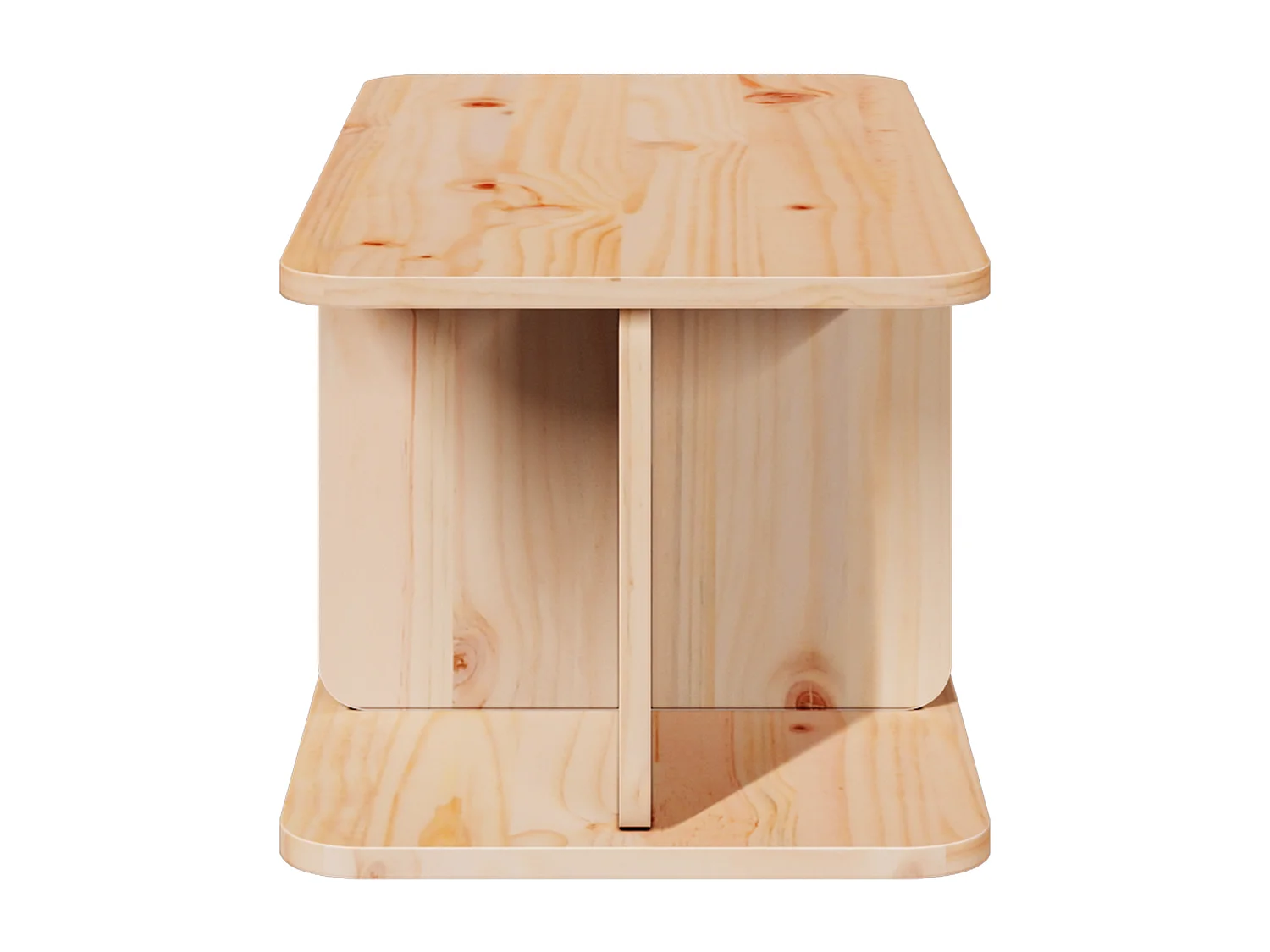 Table basse Naturel 80 x 39.5 x 33.5 cm Bois de pin massif