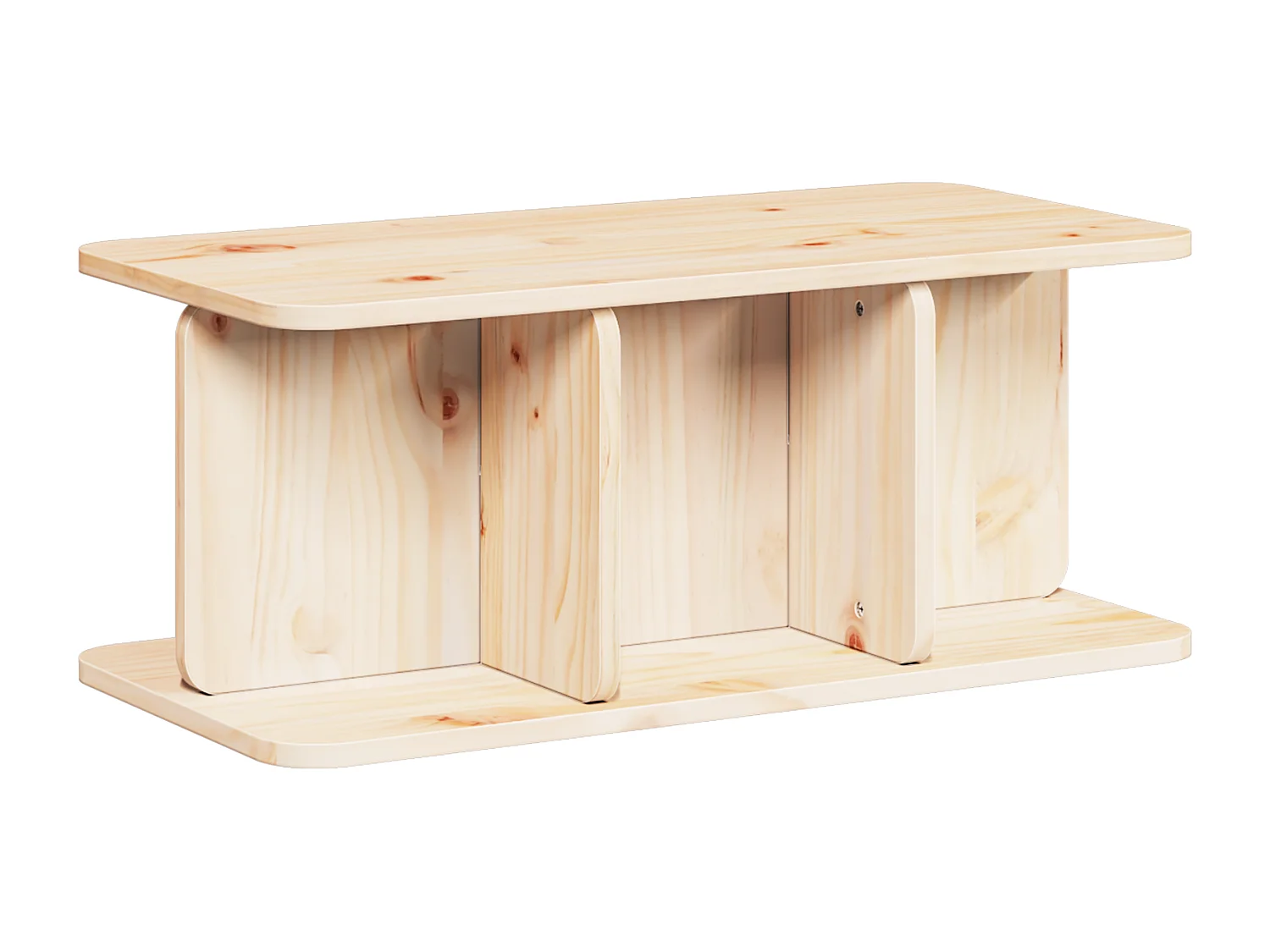 Table basse Naturel 80 x 39.5 x 33.5 cm Bois de pin massif