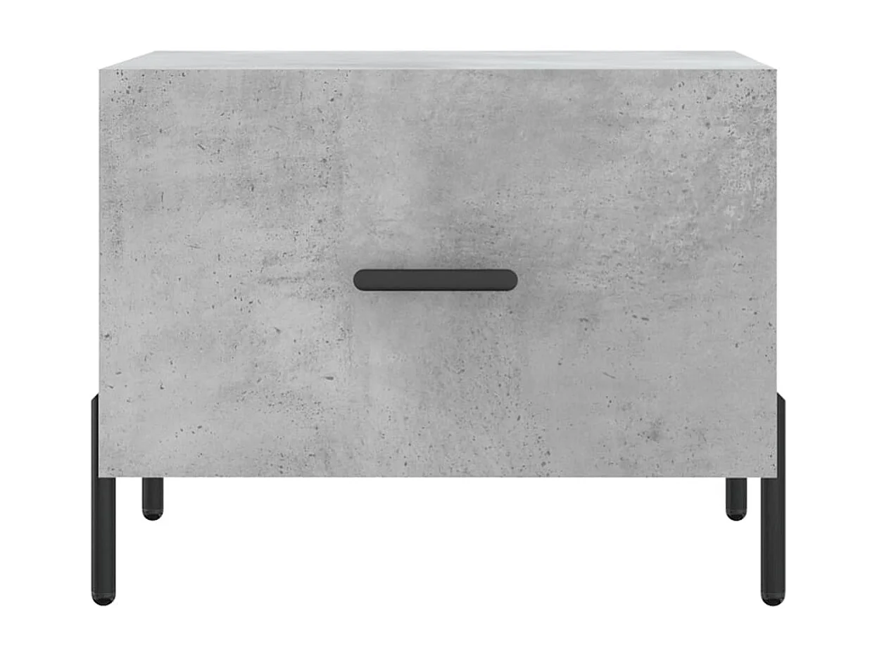 Betongrijze salontafel 50x50x40 cm bewerkt hout