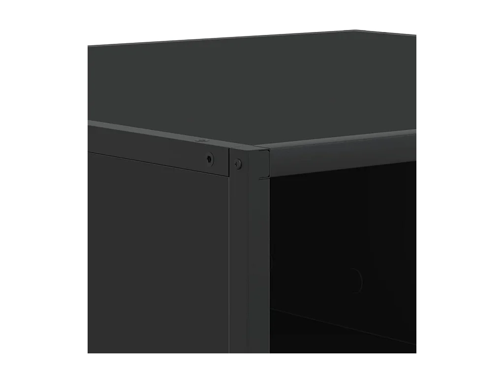 Table basse noir 80x80x30 cm bois d'ingénierie et métal