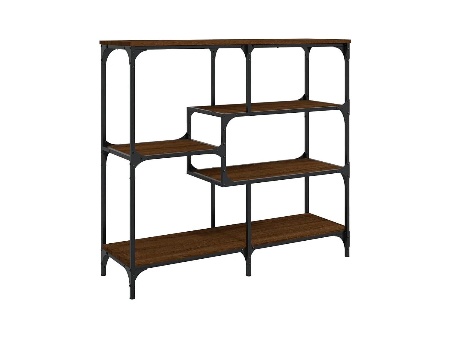 Table console chêne marron 103x32x95 cm bois d'ingénierie