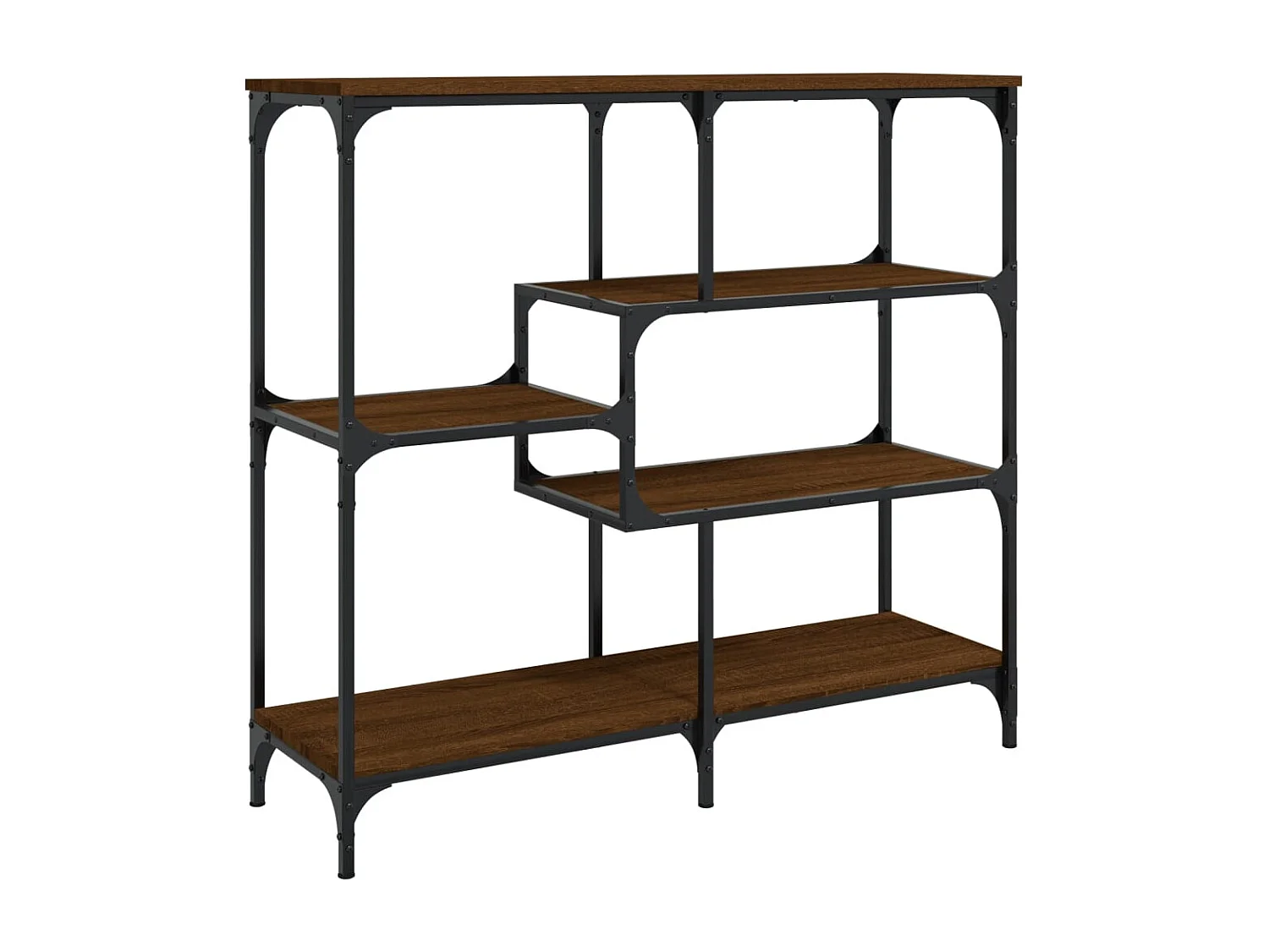 Table console chêne marron 103x32x95 cm bois d'ingénierie