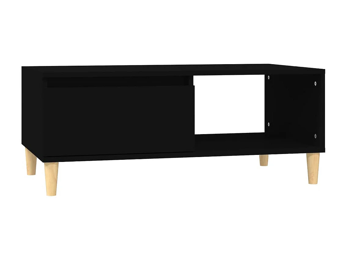 Table basse Noir 90x50x36,5 cm Bois d'ingénierie