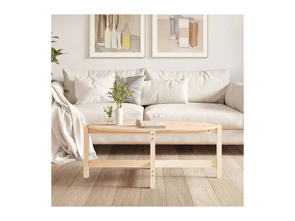 Mesa de centro 118x63x45 cm Madera maciza de pino