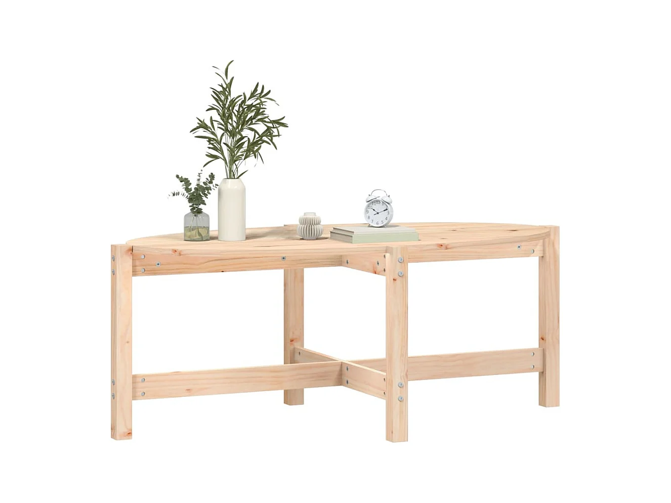 Mesa de centro 118x63x45 cm Madera maciza de pino