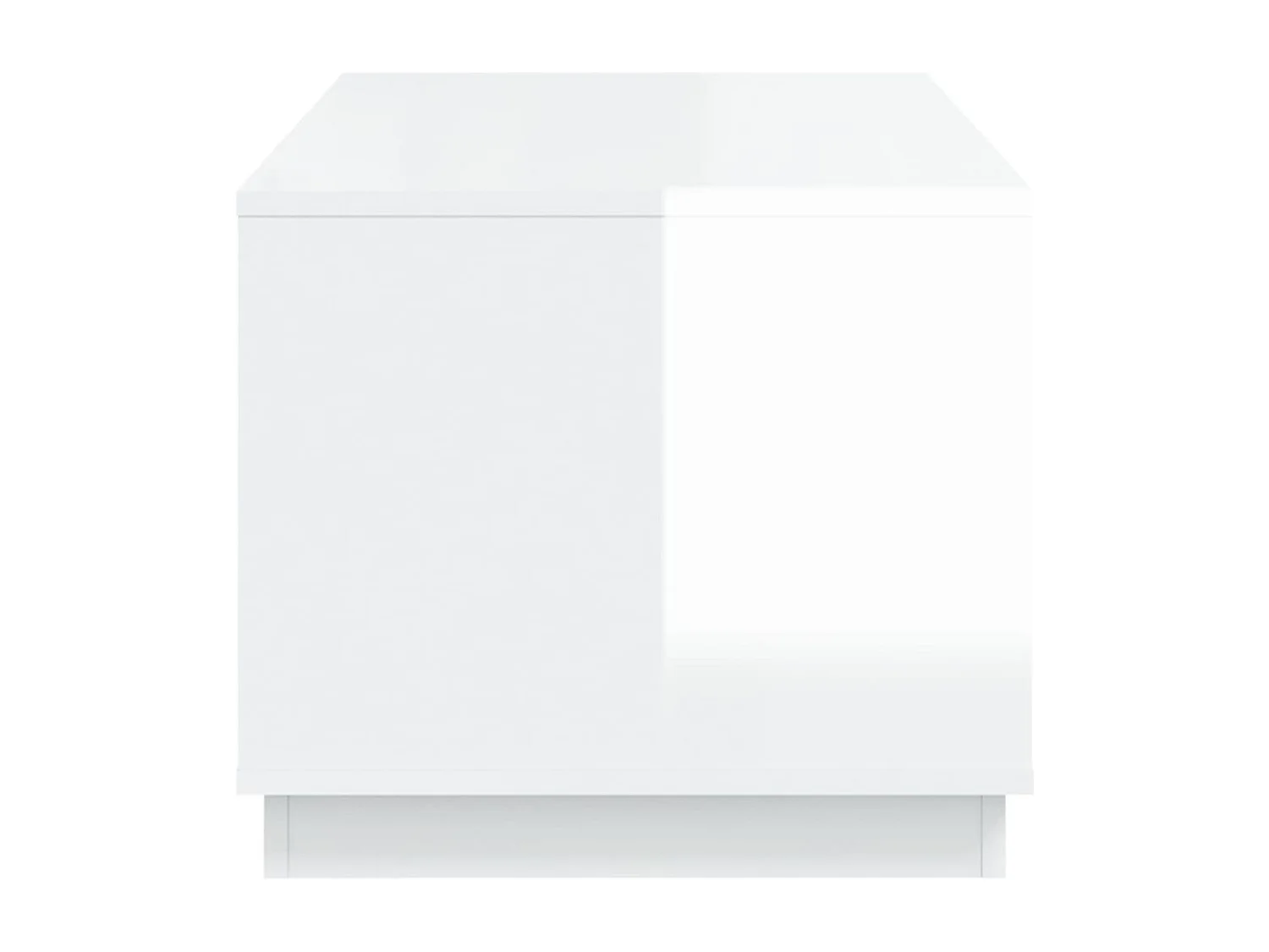 Tavolino da caffè Bianco lucido 102x50x44 cm in legno ingegnerizzato