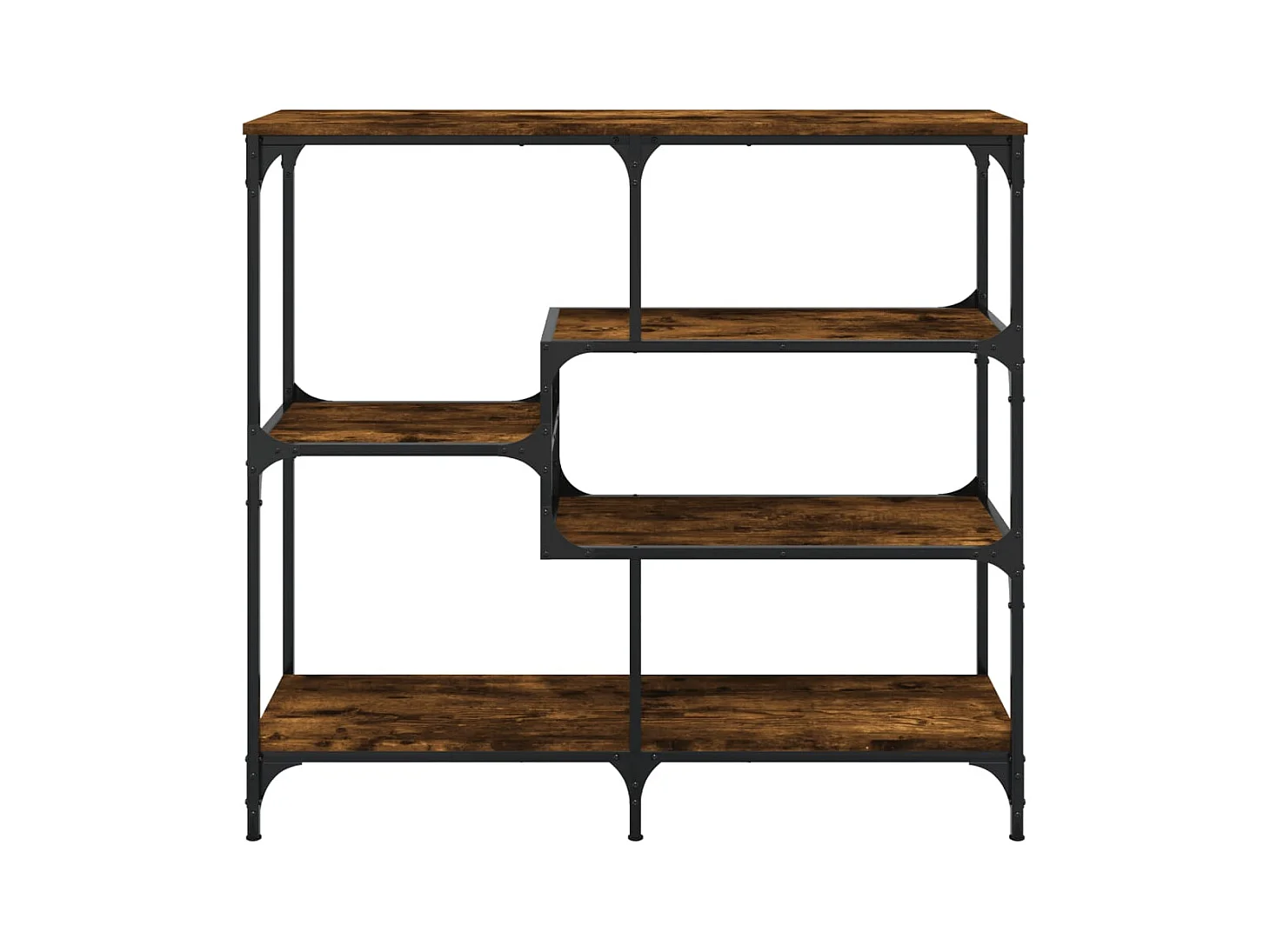 Table console chêne fumé 103x32x95 cm bois d'ingénierie