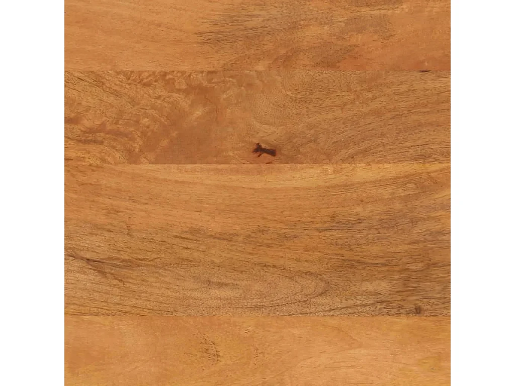 Brauner und schwarzer Couchtisch 80x54x40 cm massives Mangoholz