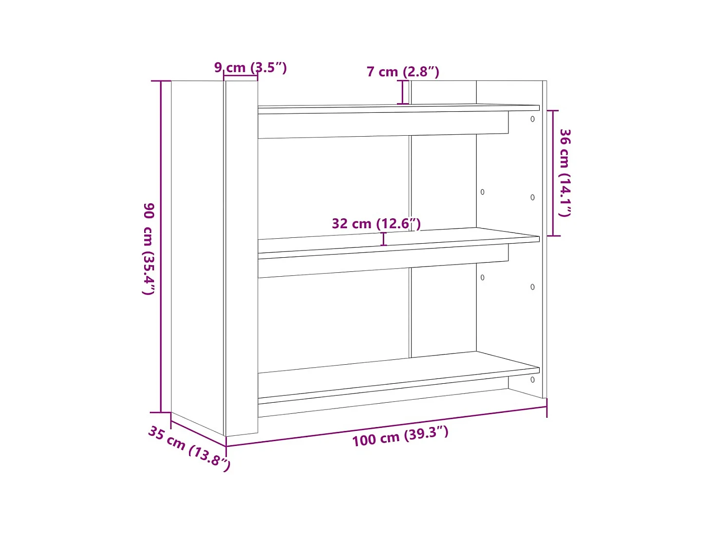 Consoletafel betongrijs 100x35x90 cm bewerkt hout