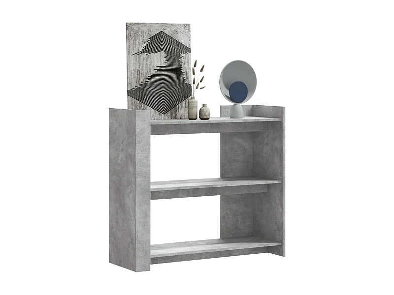 Consolle grigio cemento 100x35x90 cm in legno ingegnerizzato