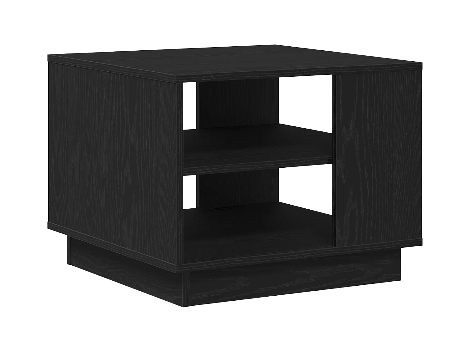 Table basse en chêne noir 55x55x42 cm en bois d'ingénierie
