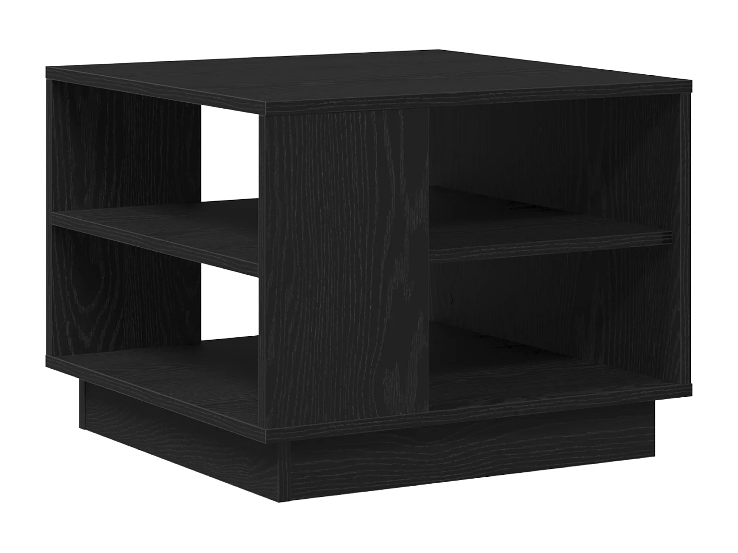 Table basse en chêne noir 55x55x42 cm en bois d'ingénierie