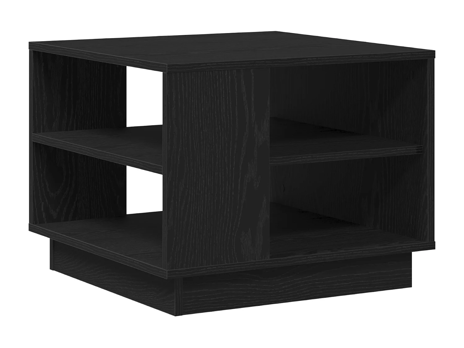 Table basse en chêne noir 55x55x42 cm en bois d'ingénierie