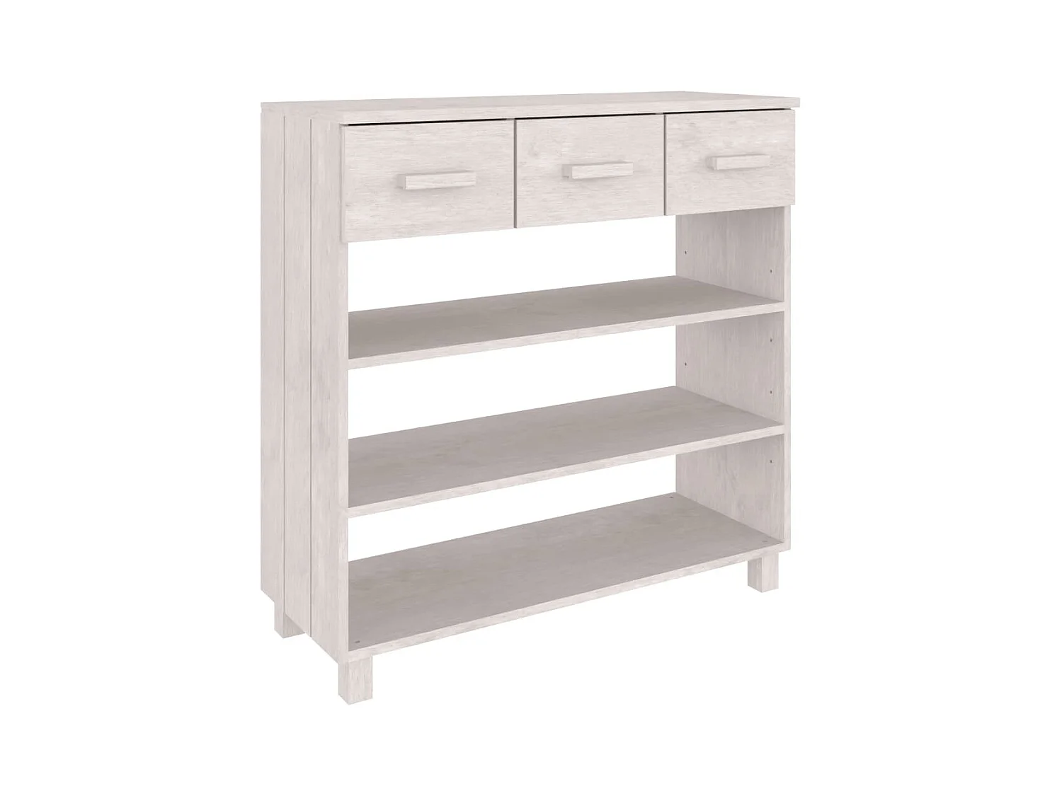 Consoletafel Wit 90x35x90 cm Massief grenenhout